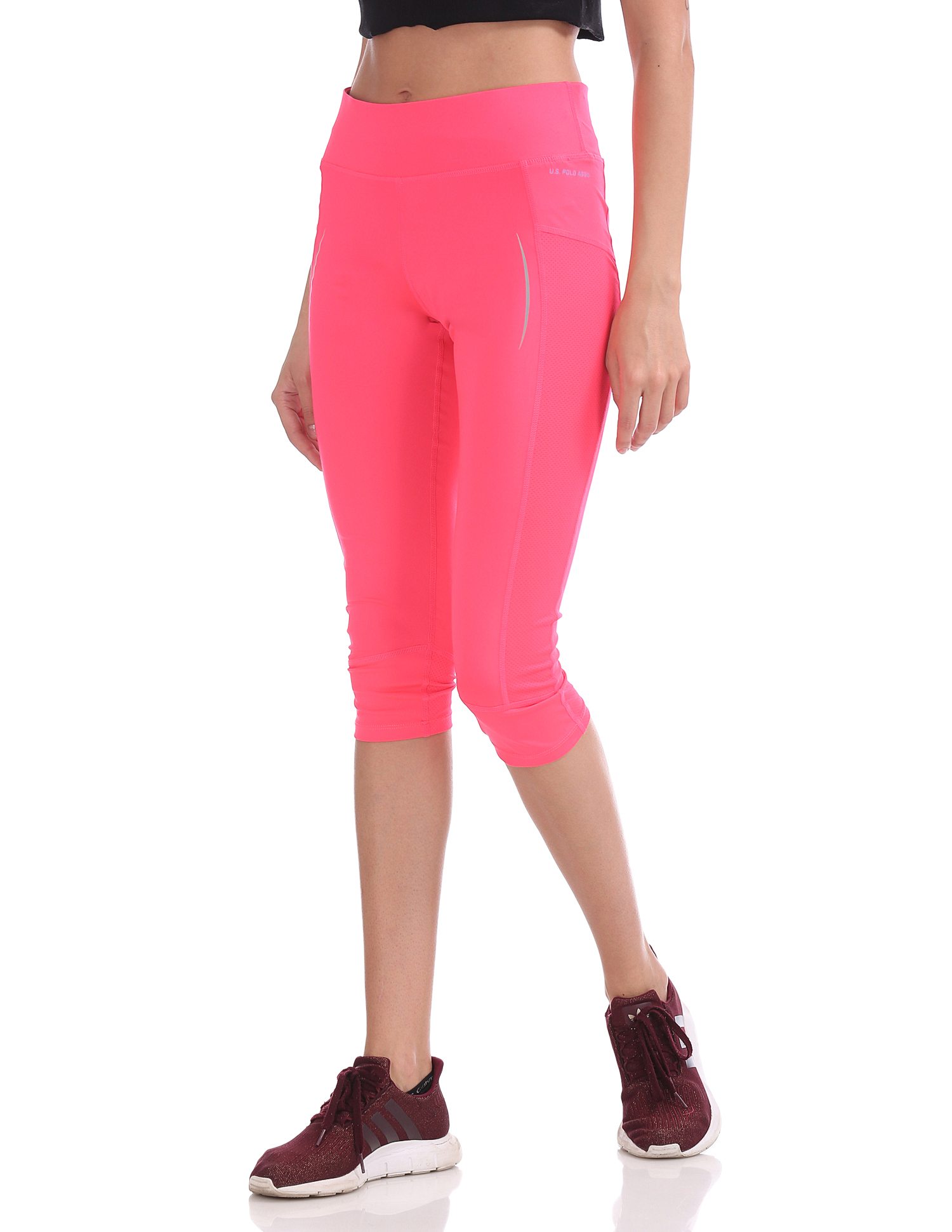 U.S. Polo Assn. Women Casual Wear Solid Gym Tight